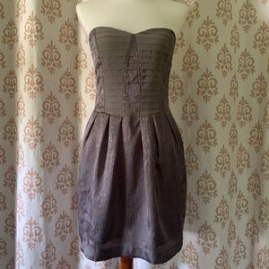 BCBGeneration slate gray strapless mini dress M